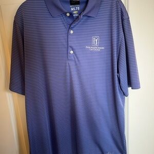 Greg Norman Purple Striped Polo Golf Resort Size Medium